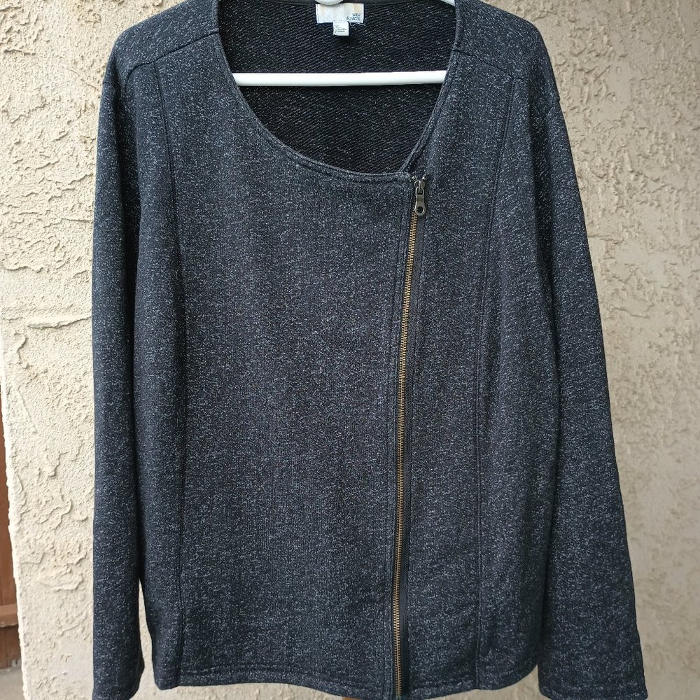 14th & Union Plus Sweater Jacket 2x/3x Off Center Zip Side Pockets 20/22w